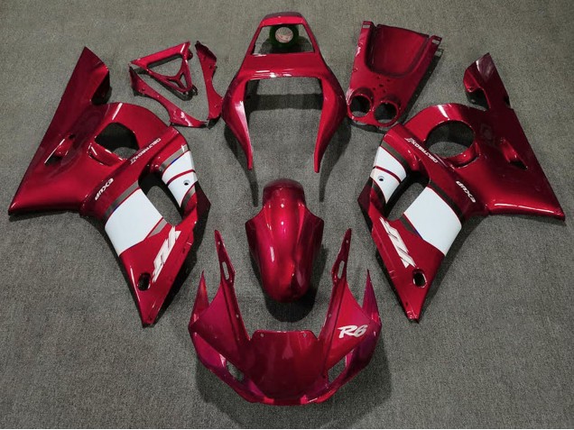 Rot Weiß 1998-2002 Yamaha R6 Motorrad Verkleidung