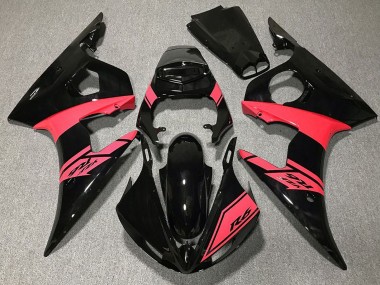 Glänzendes Schwarz Rosa 2003-2004 Yamaha R6 Motorrad Verkleidung