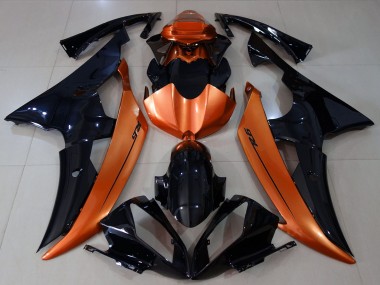 Orange Glänzendes Schwarz 2008-2016 Yamaha R6 Motorrad Verkleidung