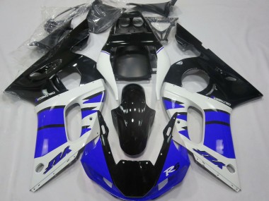 Weiß Blau Glänzendes Schwarz 1998-2002 Yamaha R6 Motorrad Verkleidung