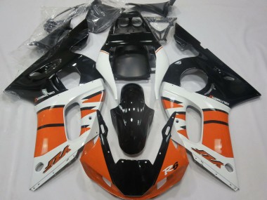 Weiß Orange Glänzendes Schwarz 1998-2002 Yamaha R6 Motorrad Verkleidung
