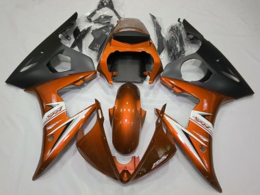 Orange Weiß Matt Schwarz 2003-2004 Yamaha R6 Motorrad Verkleidung