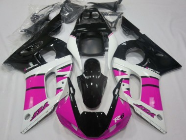 Weiß Rosa Glänzendes Schwarz 1998-2002 Yamaha R6 Motorrad Verkleidung
