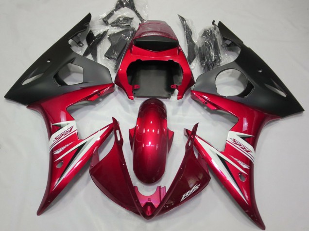 Rot Weiß Matt Schwarz 2003-2004 Yamaha R6 Motorrad Verkleidung