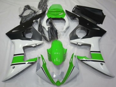 Weiß Grün Matt Schwarz 2003-2004 Yamaha R6 Motorrad Verkleidung