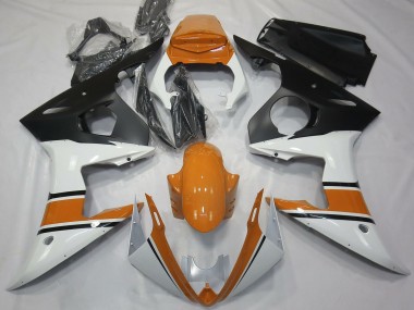 Weiß Orange Matt Schwarz 2003-2004 Yamaha R6 Motorrad Verkleidung