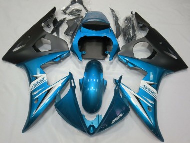 Blau Weiß Matt Schwarz 2003-2004 Yamaha R6 Motorrad Verkleidung