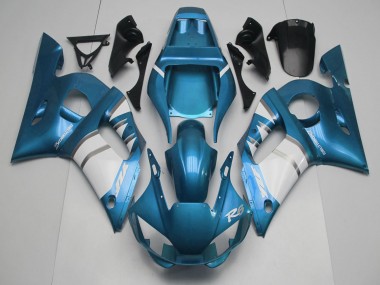 Blau Weiß Silber 1998-2002 Yamaha R6 Motorrad Verkleidung