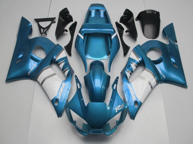 Blau Weiß Silber 1998-2002 Yamaha R6 Motorrad Verkleidung