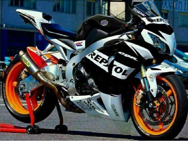 Silber Weiß Glänzendes Schwarz Repsol 2008-2011 Honda CBR1000RR Motorrad Verkleidung