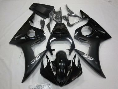Glänzendes Schwarz Matt Schwarz Weiß 2005 Yamaha R6 Motorrad Verkleidung