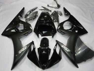 Glänzendes Schwarz Matt Schwarz Weiß Aufkleber 2003-2004 Yamaha R6 Motorrad Verkleidung
