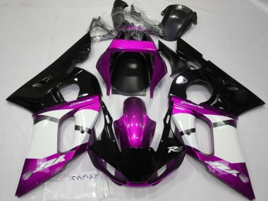 Lila Weiß Glänzendes Schwarz 1998-2002 Yamaha R6 Motorrad Verkleidung