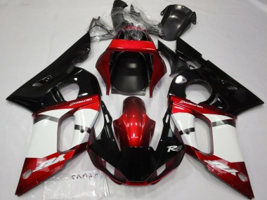 Rot Weiß Glänzendes Schwarz 1998-2002 Yamaha R6 Motorrad Verkleidung