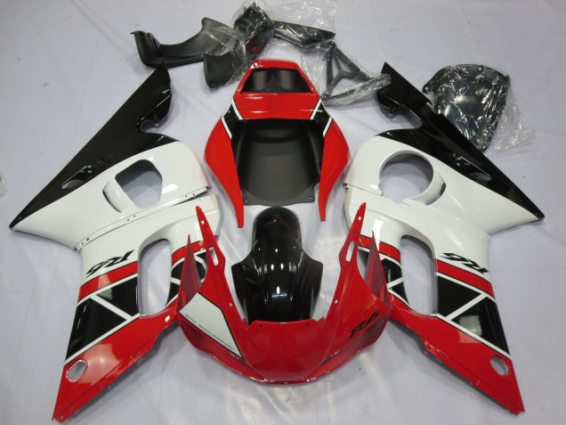 Rot Weiß Glänzendes Schwarz OEM Stil 1998-2002 Yamaha R6 Motorrad Verkleidung