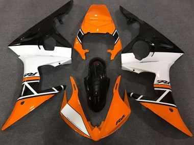 Orange Weiß Glänzendes Schwarz 2003-2004 Yamaha R6 Motorrad Verkleidung