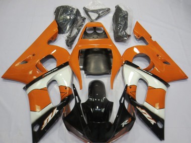 Orange Weiß Glänzendes Schwarz 1998-2002 Yamaha R6 Motorrad Verkleidung