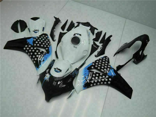 Weiß Blau Glänzendes Schwarz 2008-2011 Honda CBR1000RR Motorrad Verkleidung