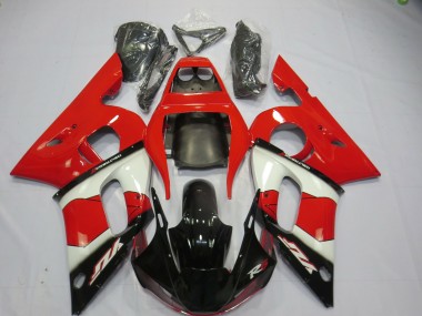 Rot Weiß Glänzendes Schwarz 1998-2002 Yamaha R6 Motorrad Verkleidung