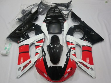 Weiß Rot Glänzendes Schwarz 1998-2002 Yamaha R6 Motorrad Verkleidung