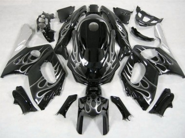 Glänzendes Schwarz Silber Flamme 1996-2007 Yamaha YZF600R Thundercat Motorrad Verkleidung