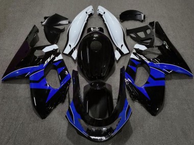 Glänzendes Schwarz Blau Weiß 1996-2007 Yamaha YZF600R Thundercat Motorrad Verkleidung