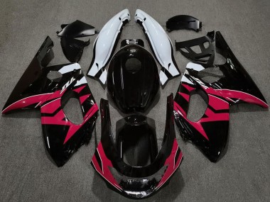 Glänzendes Schwarz Rosa Weiß 1996-2007 Yamaha YZF600R Thundercat Motorrad Verkleidung