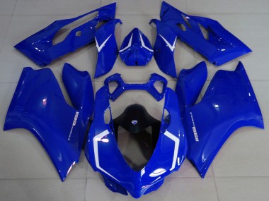 Glänzendes Blau Weiß 2011-2014 Ducati 1199 Motorrad Verkleidung