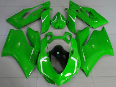 Glänzendes Grün Weiß 2011-2014 Ducati 1199 Motorrad Verkleidung