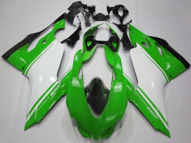 Glänzendes Grün Weiß Schwarz 2011-2014 Ducati 1199 Motorrad Verkleidung