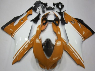 Braun Weiß Schwarz 2011-2014 Ducati 1199 Motorrad Verkleidung