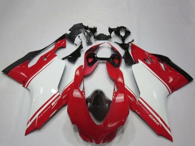Weiß Rot Schwarz OEM Stil 2011-2014 Ducati 1199 Motorrad Verkleidung