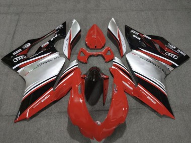 Rot Silber Schwarz Performance 2011-2014 Ducati 1199 Motorrad Verkleidung