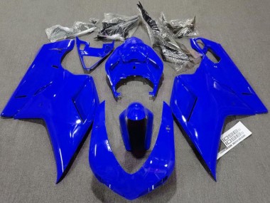 Glänzendes Blau Schlichtes 2007-2014 Ducati 1098 Motorrad Verkleidung