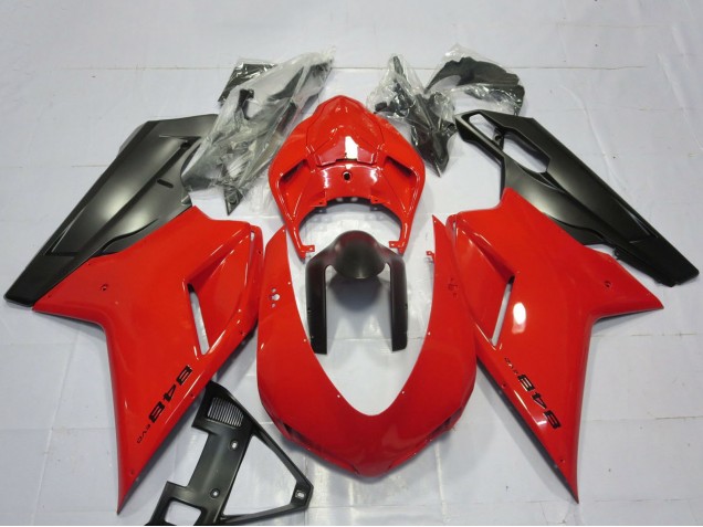Rot Matt Schwarz 2007-2014 Ducati 848 Motorrad Verkleidung