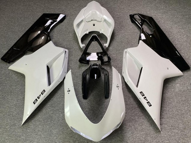 Perl Weiß Glänzendes Schwarz 2007-2014 Ducati 848 Motorrad Verkleidung