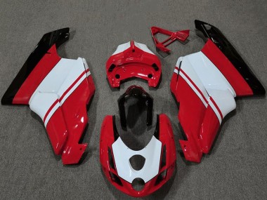 Weiß Rot Glänzendes Schwarz 2003-2004 Ducati 749 999 Motorrad Verkleidung