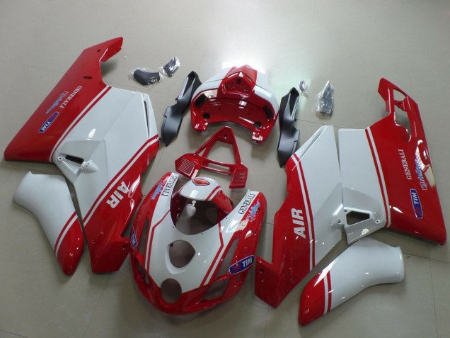 Weiß Rot Air Generali Tim 2003-2004 Ducati 749 999 Motorrad Verkleidung