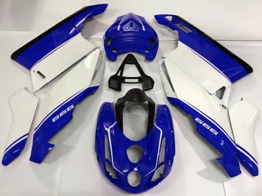 Weiß Blau Schwarz 2003-2004 Ducati 999 Motorrad Verkleidung