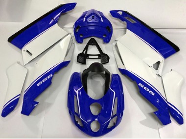 Weiß Blau Schwarz 2003-2004 Ducati 999 Motorrad Verkleidung