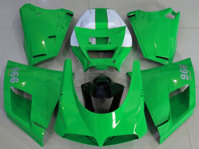 Glänzendes Grün Weiß 1993-2005 Ducati 996 Motorrad Verkleidung