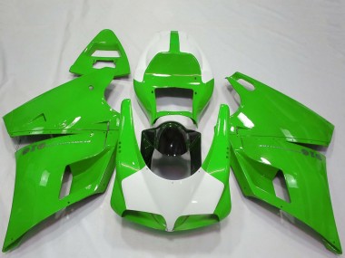 Grün Weiß Glänzendes Schwarz Performance 1993-2005 Ducati 916 Motorrad Verkleidung
