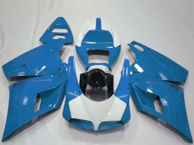 Hellblau Glänzendes Schwarz 1993-2005 Ducati 916 Motorrad Verkleidung