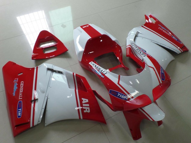 Weiß Rot Air Generali Tim 1993-2005 Ducati 748 916 996 998 Motorrad Verkleidung