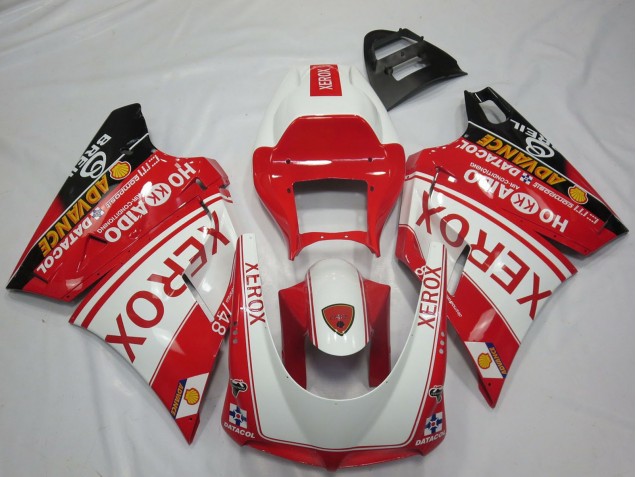 Weiß Rot Glänzendes Schwarz Xerox 1993-2005 Ducati 748 916 996 998 Motorrad Verkleidung