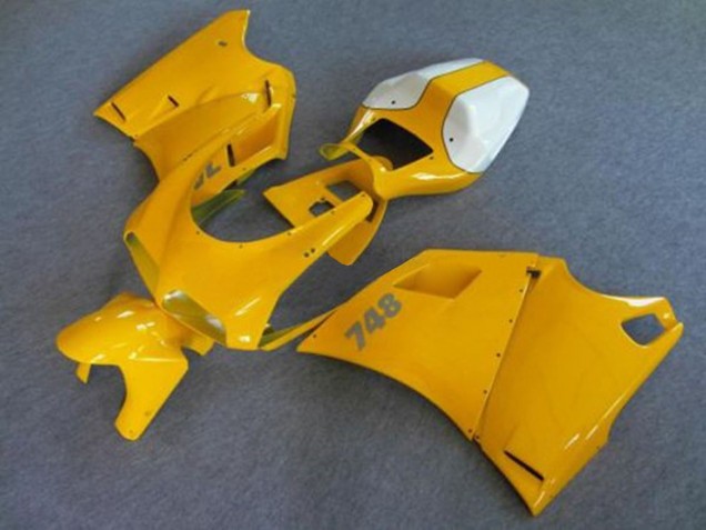 Weiß Gelb 1993-2005 Ducati 748 Motorrad Verkleidung