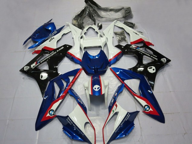 Weiß Rot Blau Glänzendes Schwarz 2009-2014 BMW S1000RR Motorrad Verkleidung