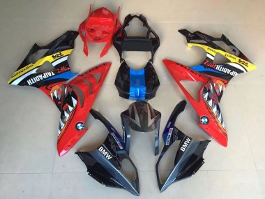 Gelb Blau Rot Schwarz Hai 2009-2014 BMW S1000RR Motorrad Verkleidung