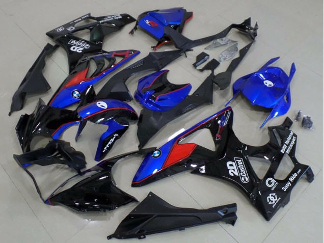 Blau Rot Glänzendes Schwarz Castrol 2009-2014 BMW S1000RR Motorrad Verkleidung