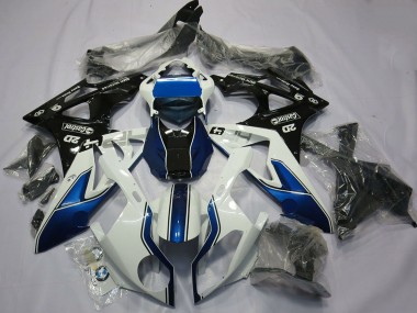 Weiß Blau Glänzendes Schwarz 2015-2016 BMW S1000RR Motorrad Verkleidung